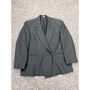 Vintage Kuppenheimer USA 6-Button Blazer Suit Jacket Men's 46R*  Gray‎